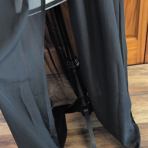 Torrid Lace Trim Kimono Robe Duster Lingerie Cover Up Black Dress 3        C483 - Picture 4 of 8